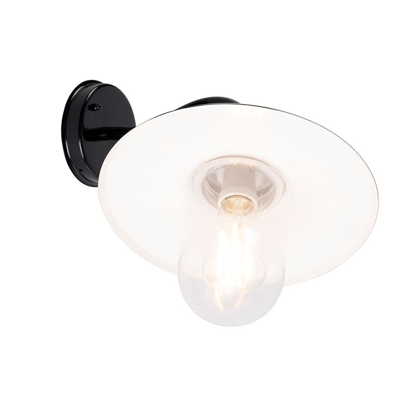 Moderne buitenwandlamp zwart IP44 - Kansas