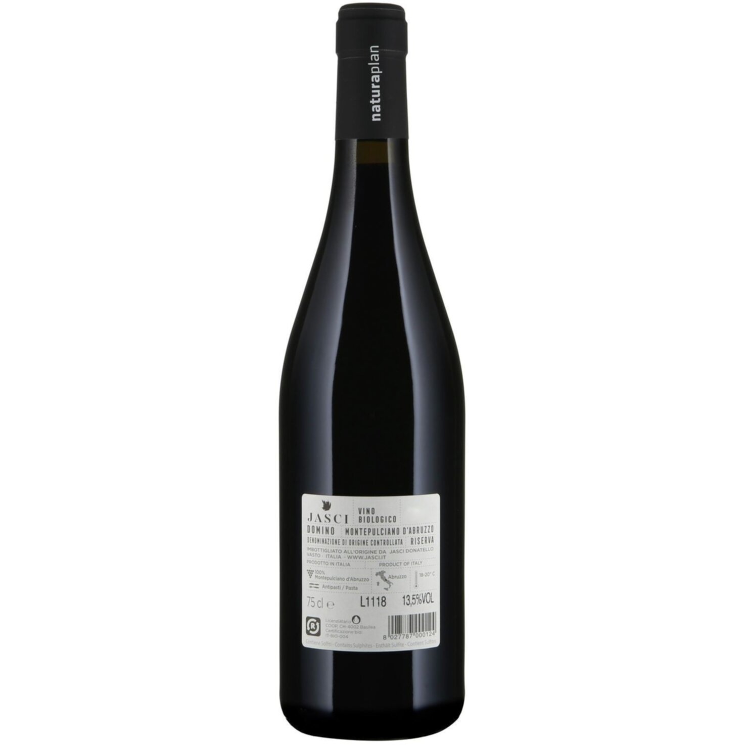 Naturaplan Bio-Montepulciano d`Abruzzo DOC Riserva Domino Jasci -75cl
