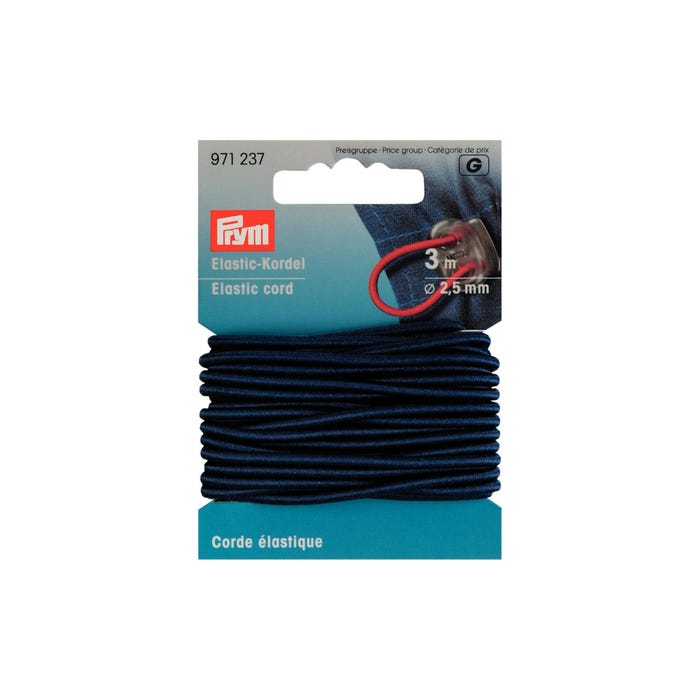 Prym-Elastisch koord 3 m lang - diameter 2,5 mm