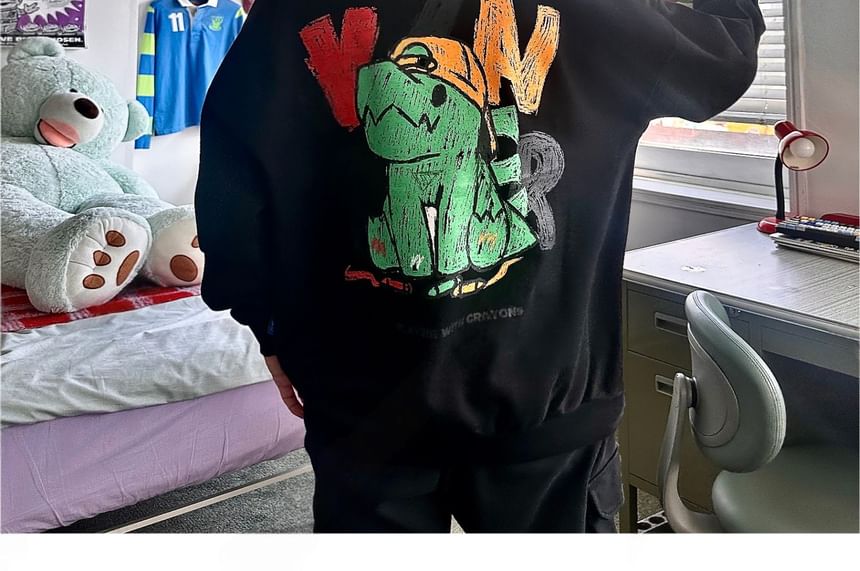 SeoulPop - Dinosaurus Losse Sweatshirt