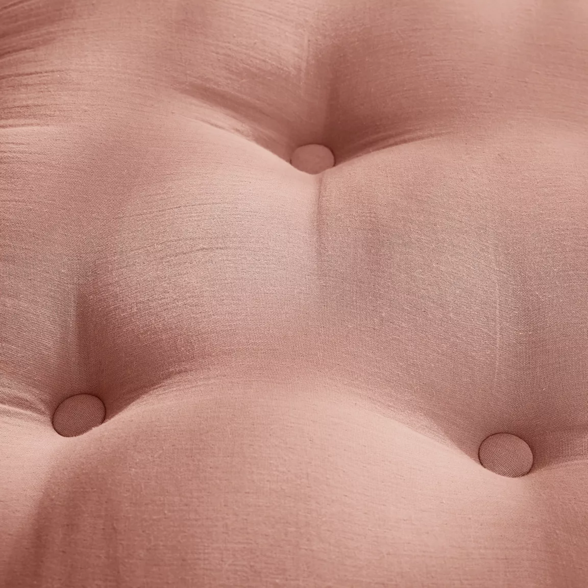 Coussin de chaise gaze de coton (40 x 40 cm) Gaïa Rose pêche
