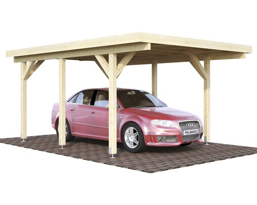 Enkele carport Palmako Karl 11,7 m² 360x512 cm naturel