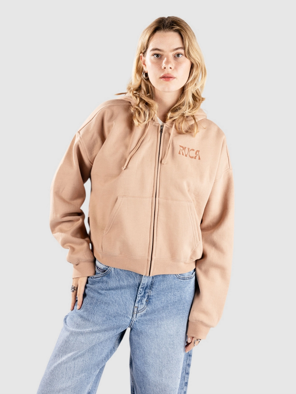 RVCA Court Zip Hoodie warm taupe