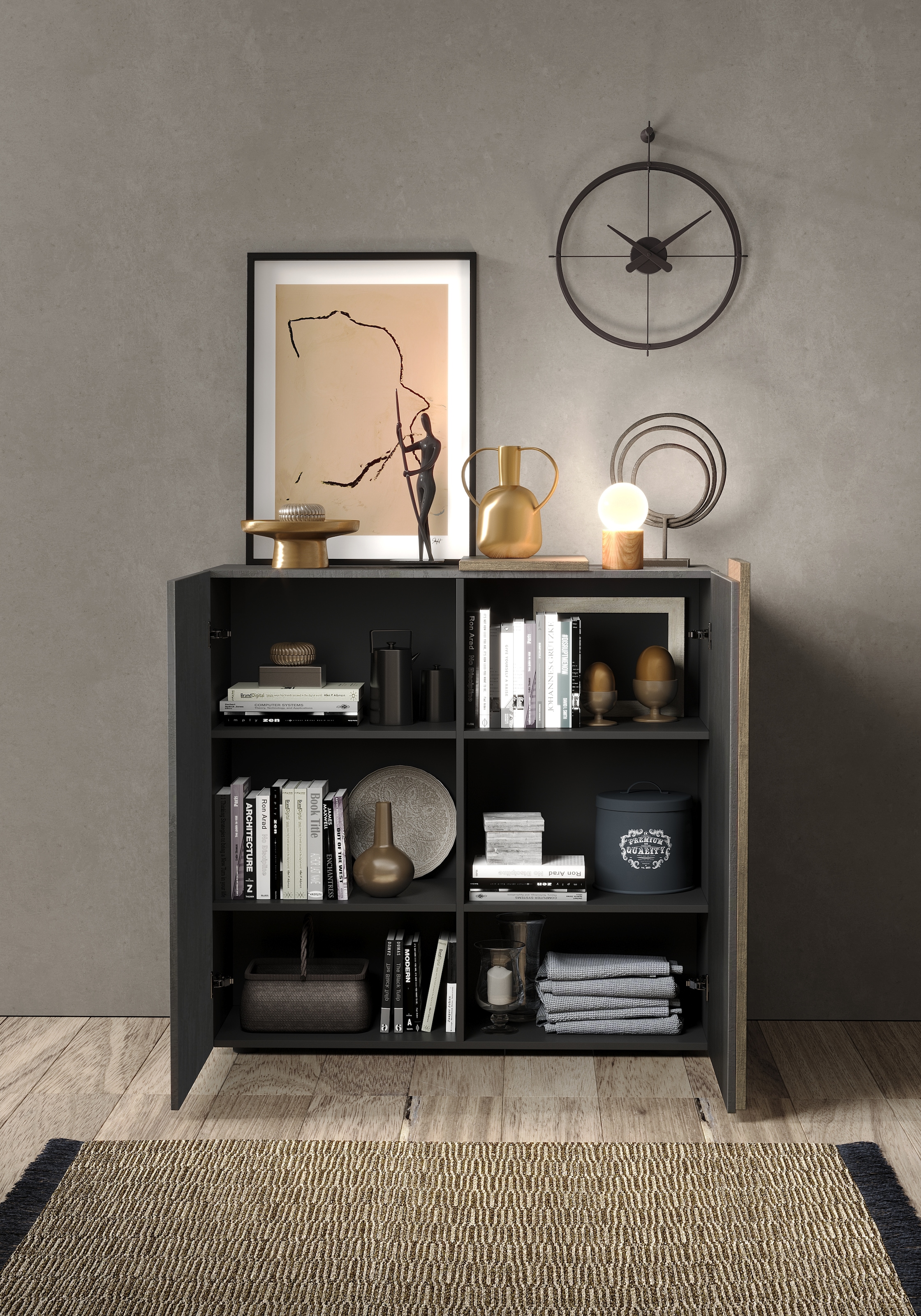 INOSIGN Highboard »Venus, Kommode« Höhe 113 cm, Breite 121 cm