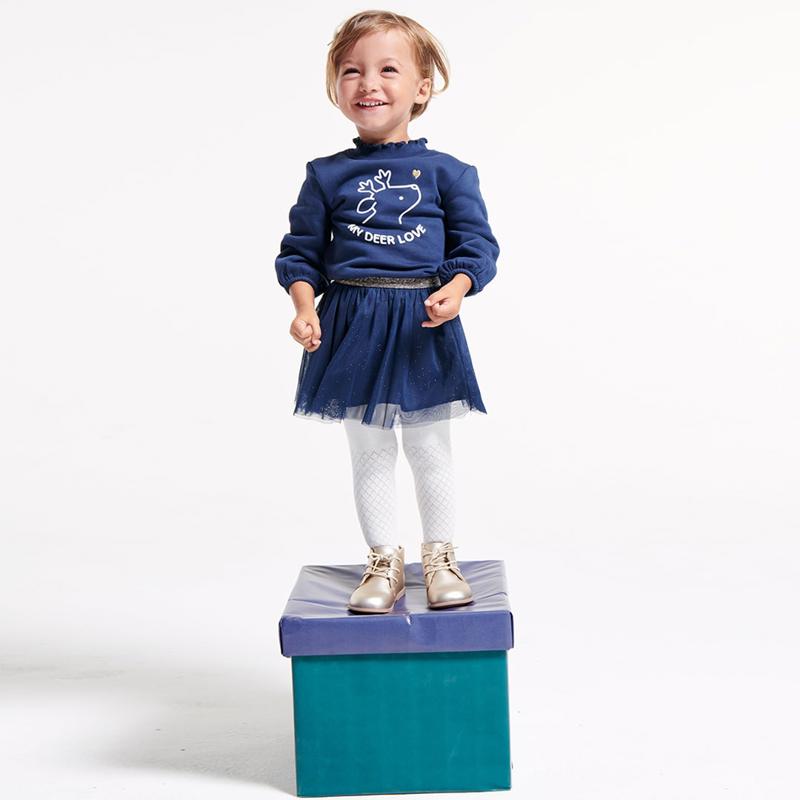 Sweat élan chic bleu bébé fille Bleu