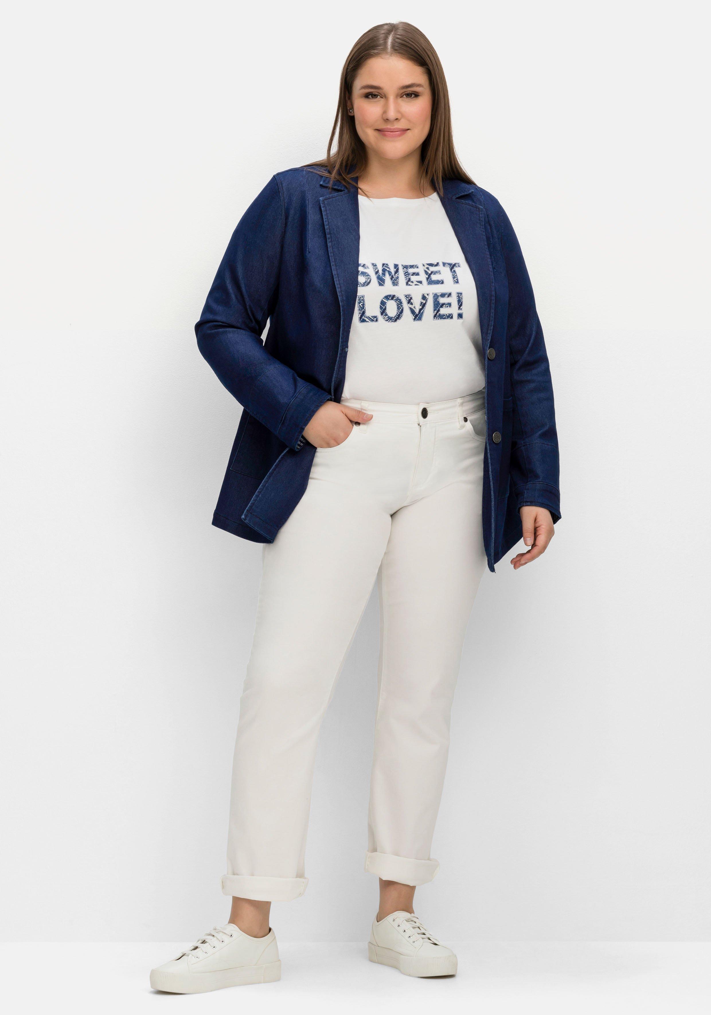 Sweat-Blazer in Denimoptik