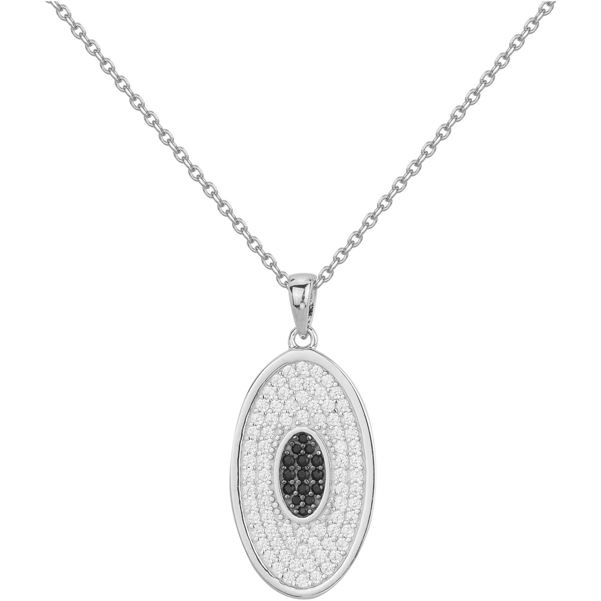 Collier en Argent avec oxyde de zirconium noir