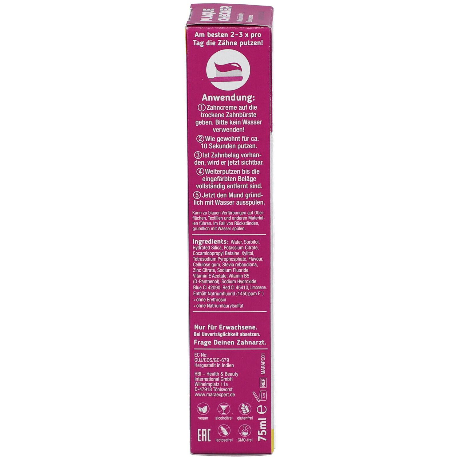 Mara® expert Plaque Checker Medizinische Zahncreme