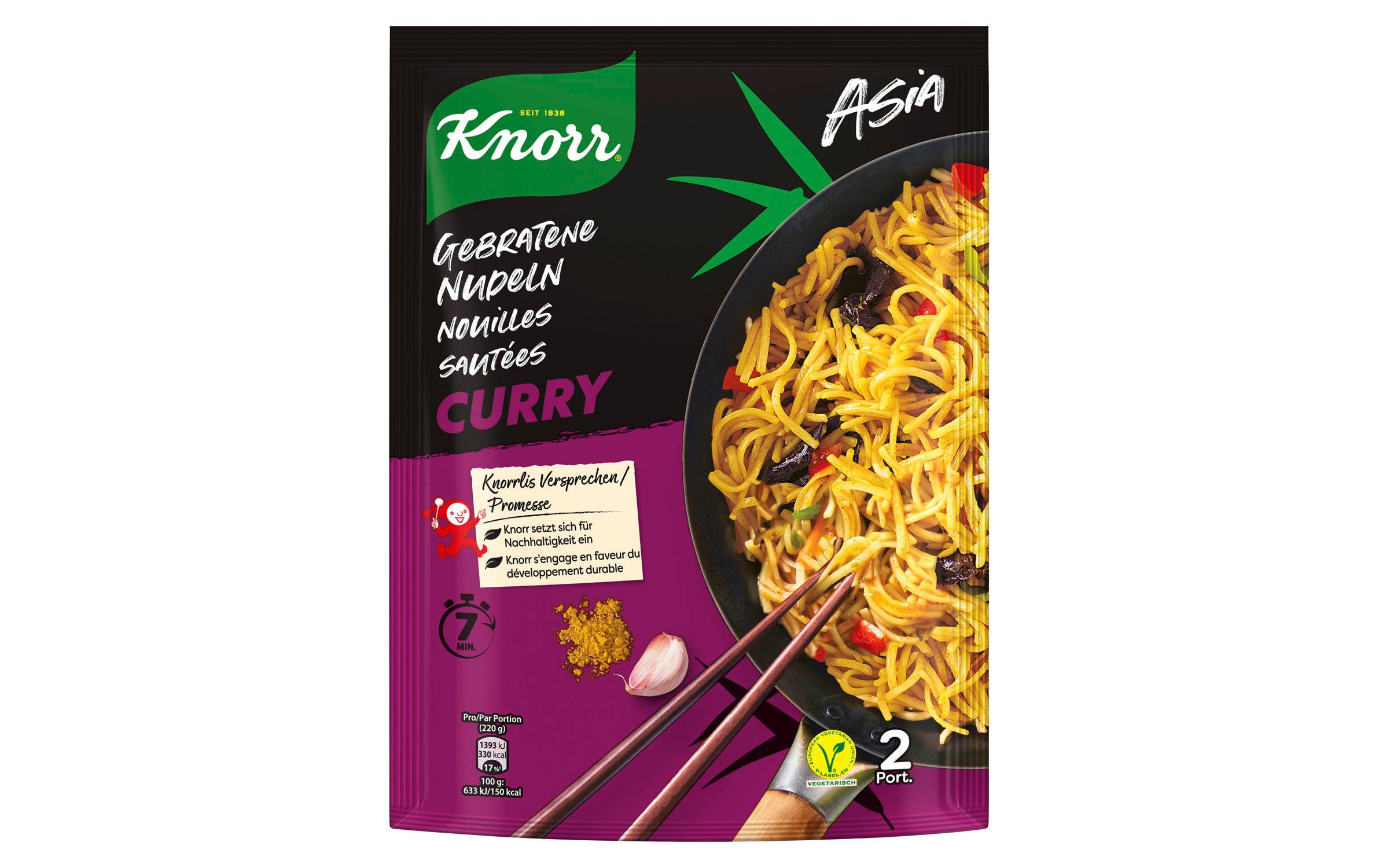 Gebratene Nudeln Curry 2 PortionenFertigmix für Nudeln mit Currygeschmack