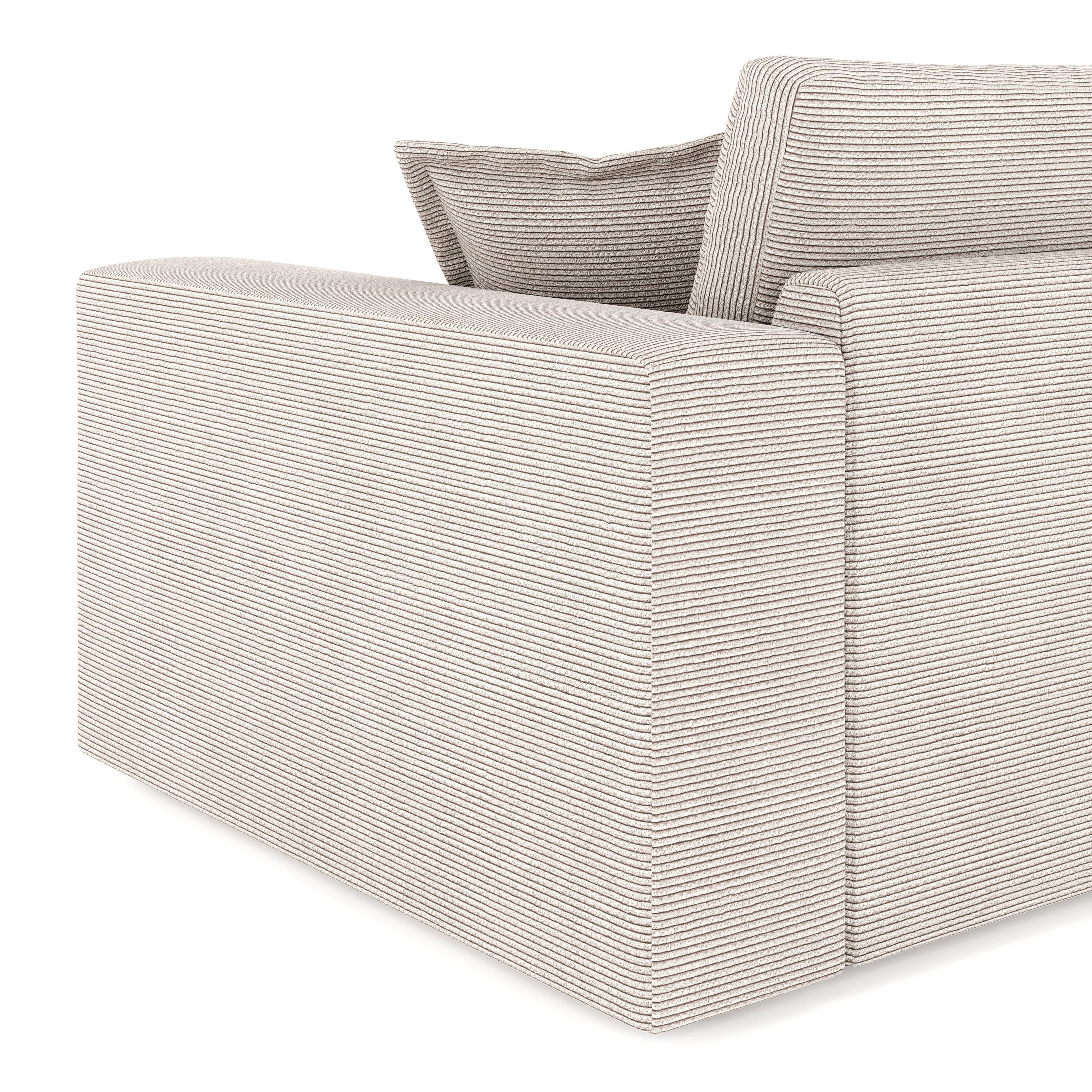 Ecksofa Cord TARJA links beige