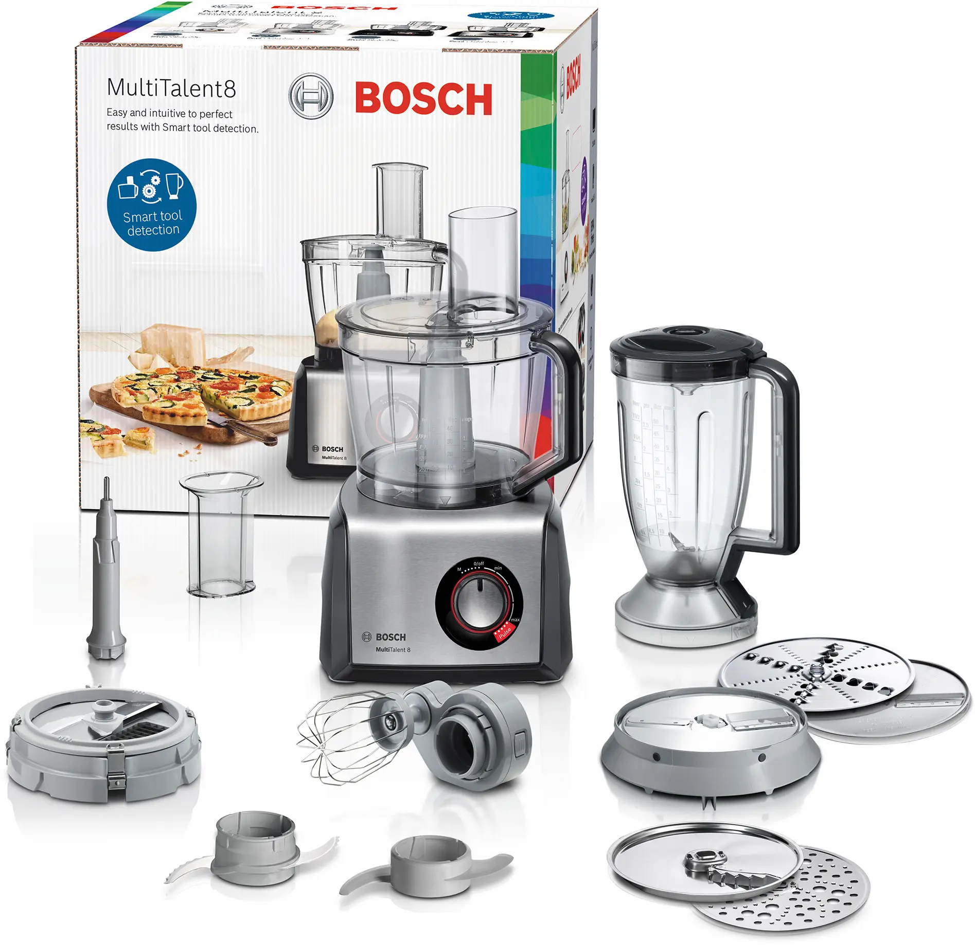 Food processor MultiTalent 8 1250 W Zwart, RVS MC812M865