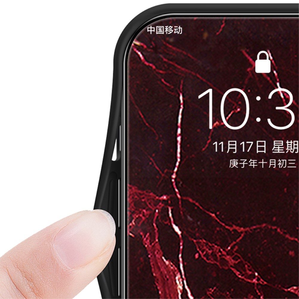 Samsung Galaxy S24 Ultra Hardcase Hybrid Schutzhülle Glas Rückseite Marmor Marble - Pink