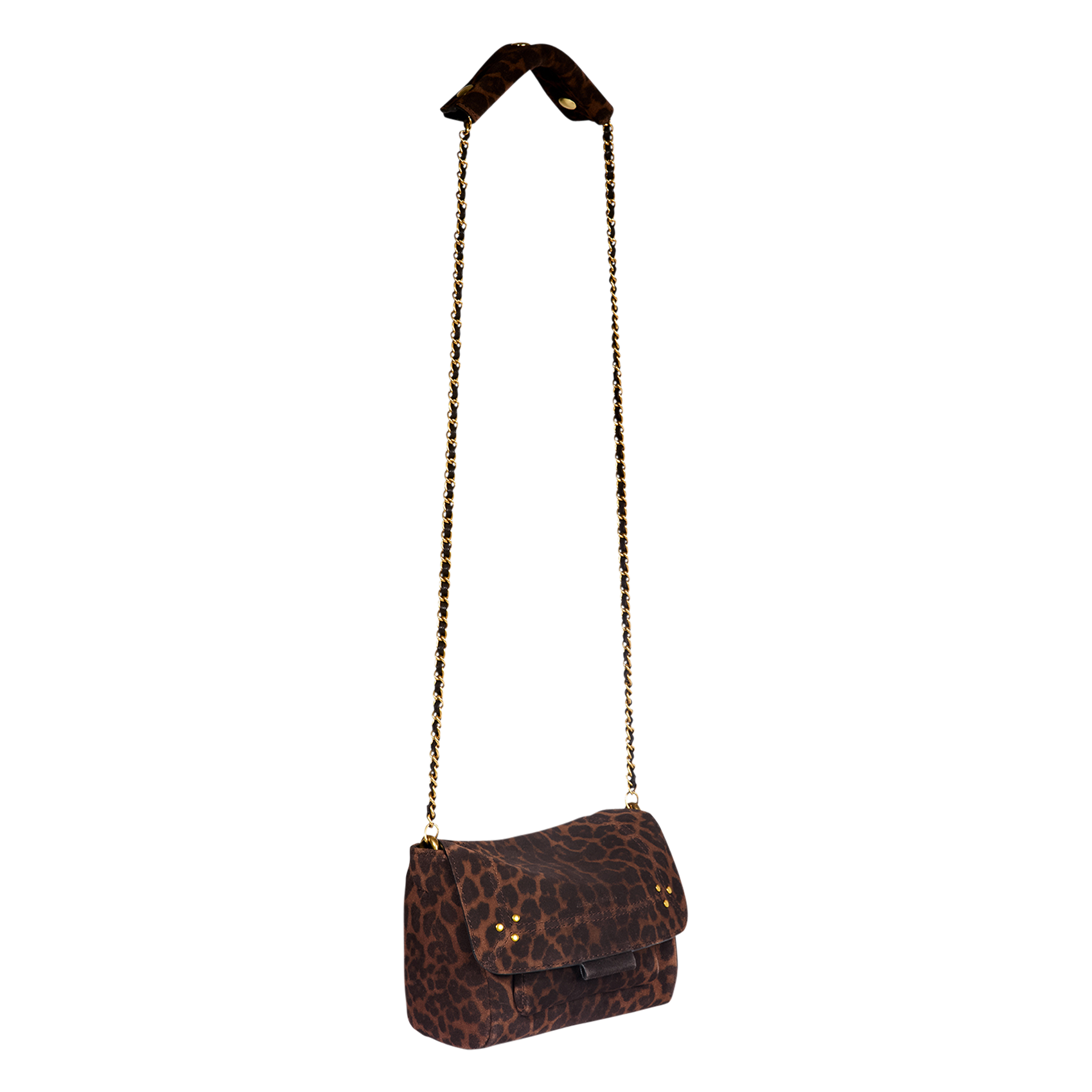 LULU S - Sac bandoulière à imprimé léopard| Marron