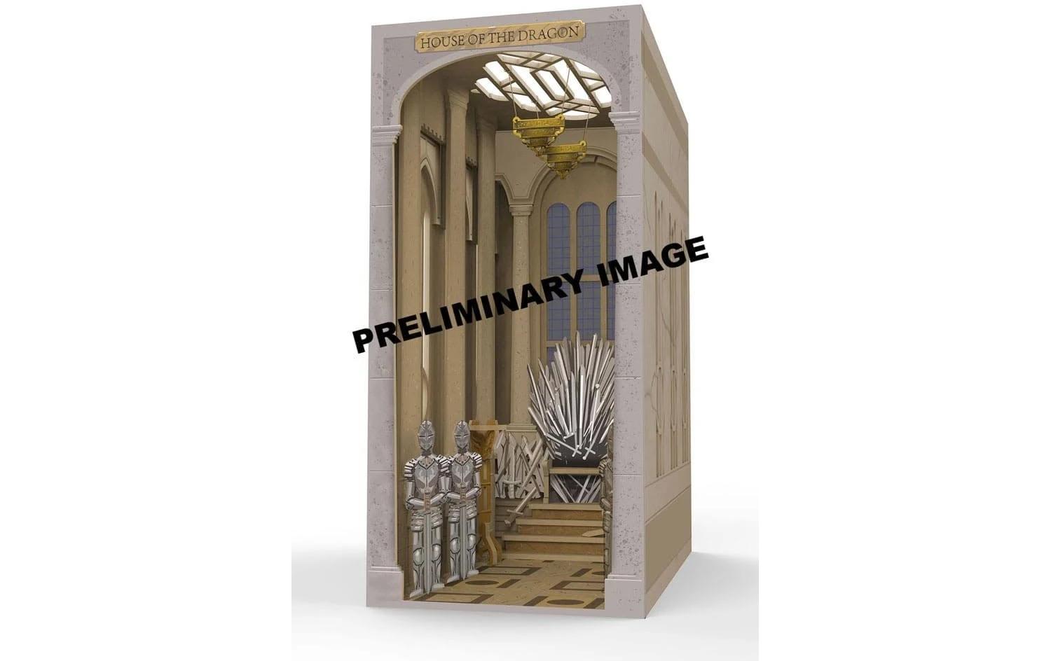 Bausatz Iron Throne Dragon HouseZauberhafte Miniaturwelt mit LED-Beleuchtung für Ihr Bücherregal