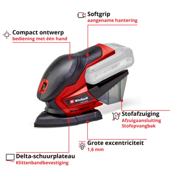 Einhell 18V multischuurmachine TE-OS 18/150 LI (zonder accu)