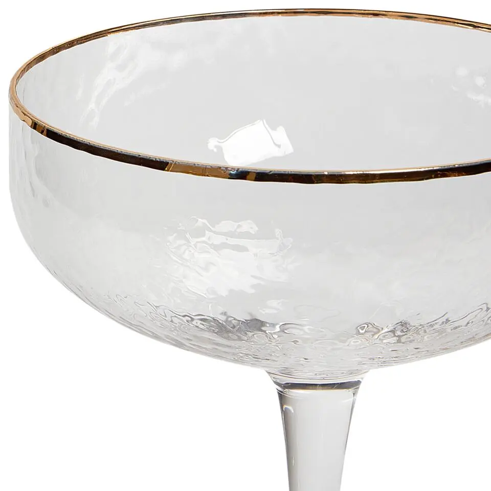 TOPAZ - Champagnecoupe set van 4 - Goud - Glas