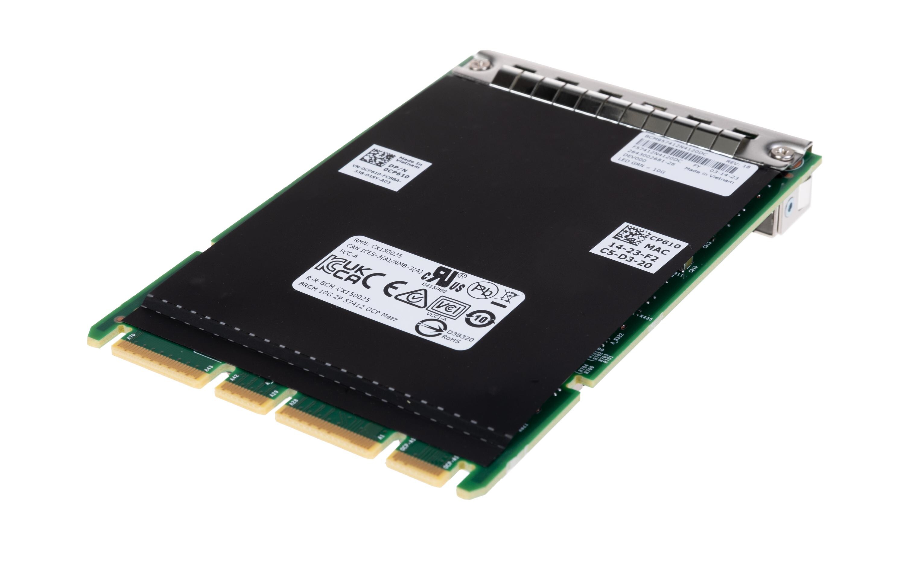 SFP+ Netzwerkkarte Broadcom 57412 OCP 3.0<br>Dell Broadcom 57412 Dual-Port 10GbE SFP+, OCP NIC 3.0 Kundeinstallation