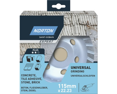 Norton diamantbekerslijper CG jet edge Ø 115 mm x 22,23 mm