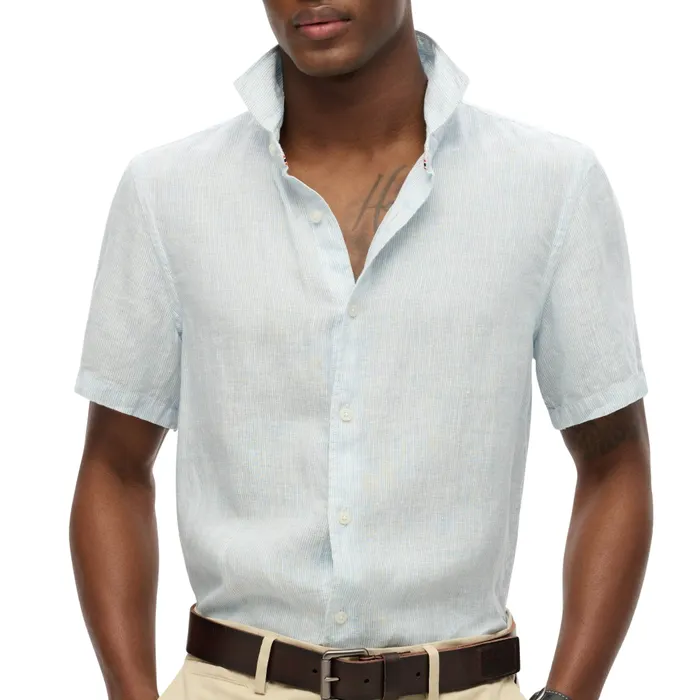 Superdry Vacation Linen SS Overhemd Heren