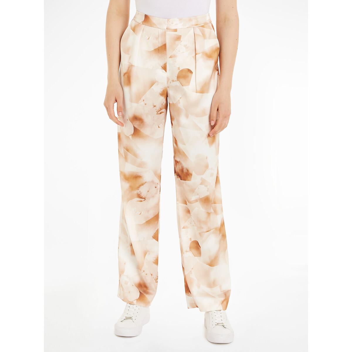 CALVIN KLEIN<br>Wijde, bedrukte broek