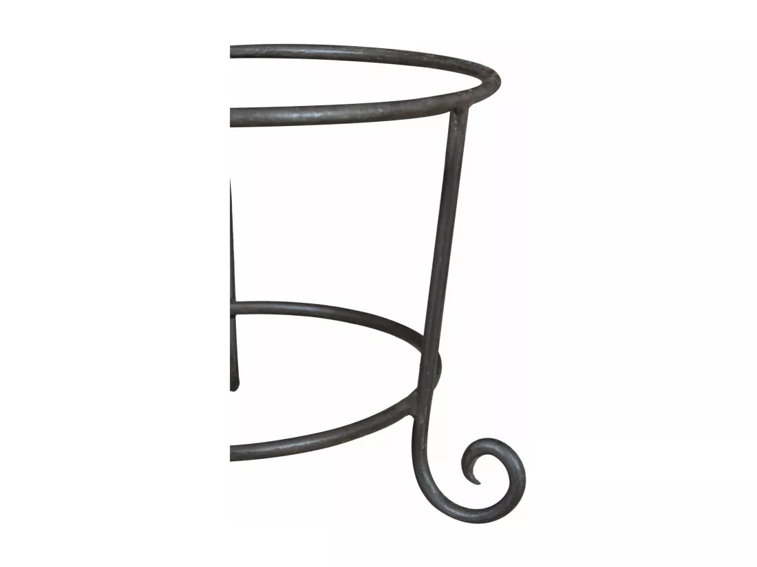 BISCOTTINI Support de Plantes - Fonte avec Finition Antique - Porte-Fleurs - Intérieur et Extérieur - Jardinière - Jardin - Salon - Salle à Manger - Présentoir - Décoratif - 30x40x40 cm