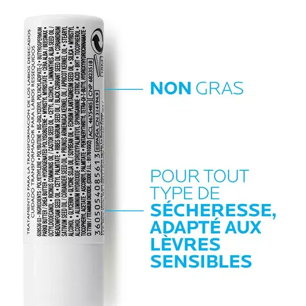 Kit com 2 protetores labiais Nutritic da La Roche-Posay, cada um com 4,7 ml cada.