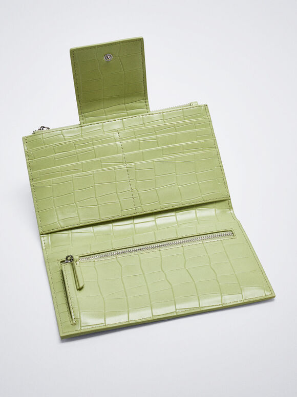 Carteira com estampa animal - Verde