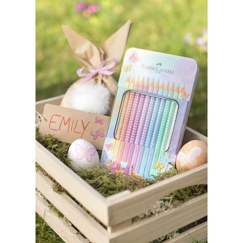 FABER-CASTELL Sparkle Pastell 12er Metalletui