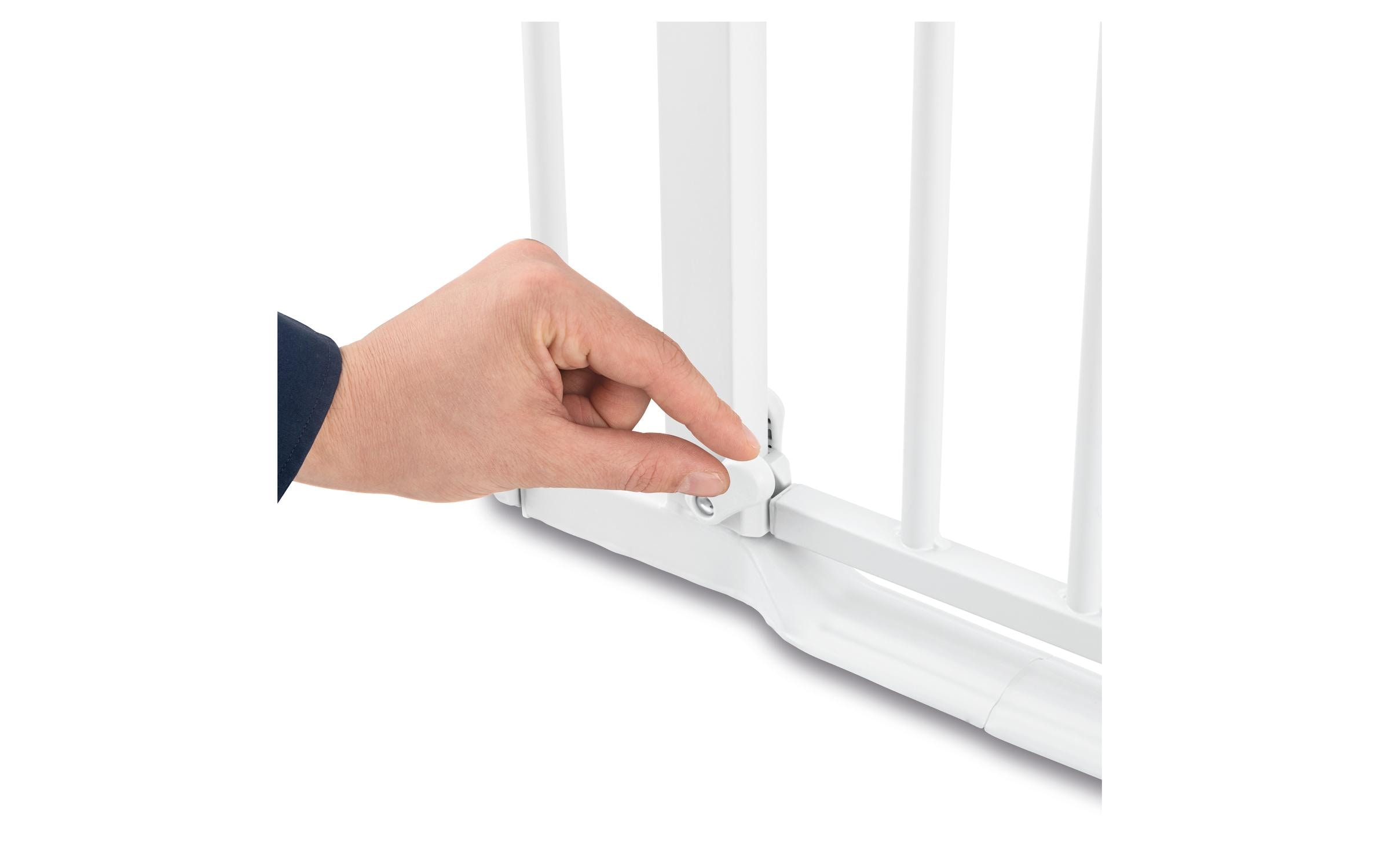 Türschutzgitter Clear Step Autoclose 2 +21 cm WeissBarrierefreies, automatisch schliessendes Tür- und Treppenschutzgitter-Set
