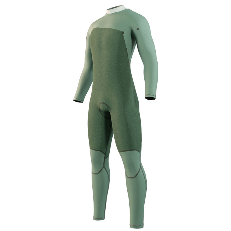 Combinaison neoprene mystic motion 3-2 frontzip black sand