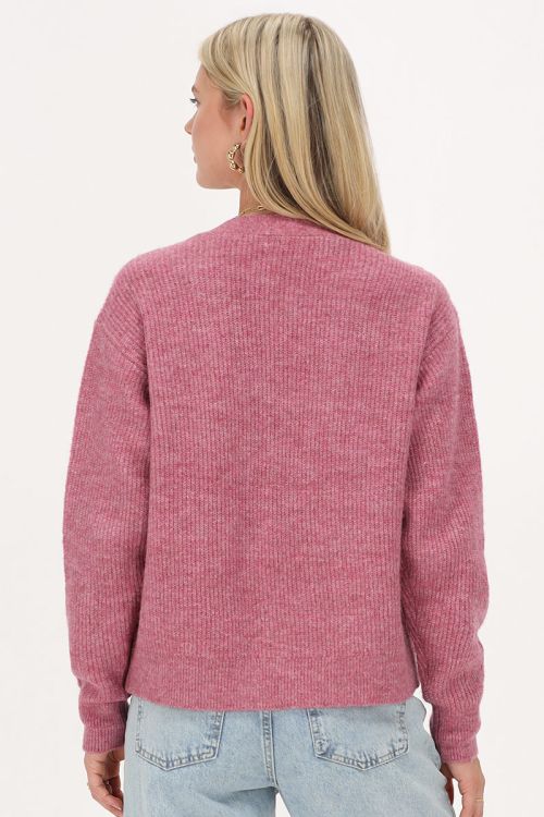 Roze vest met strikjes