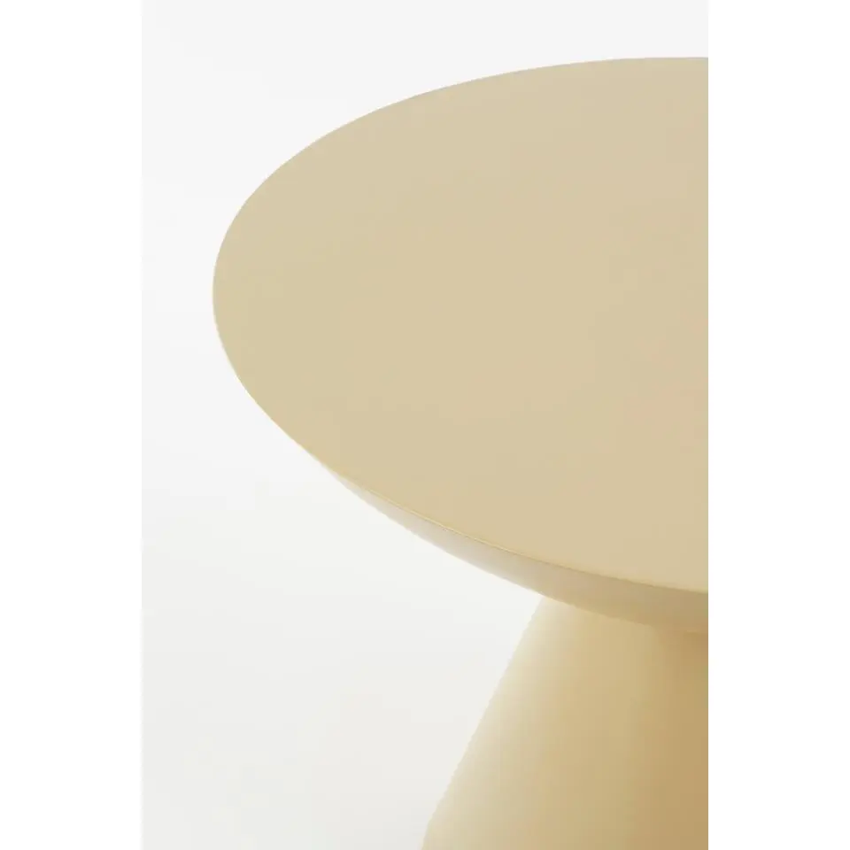 Mica Decorations Celise Bijzettafel - H44 x Ø59 cm - Metaal - Beige