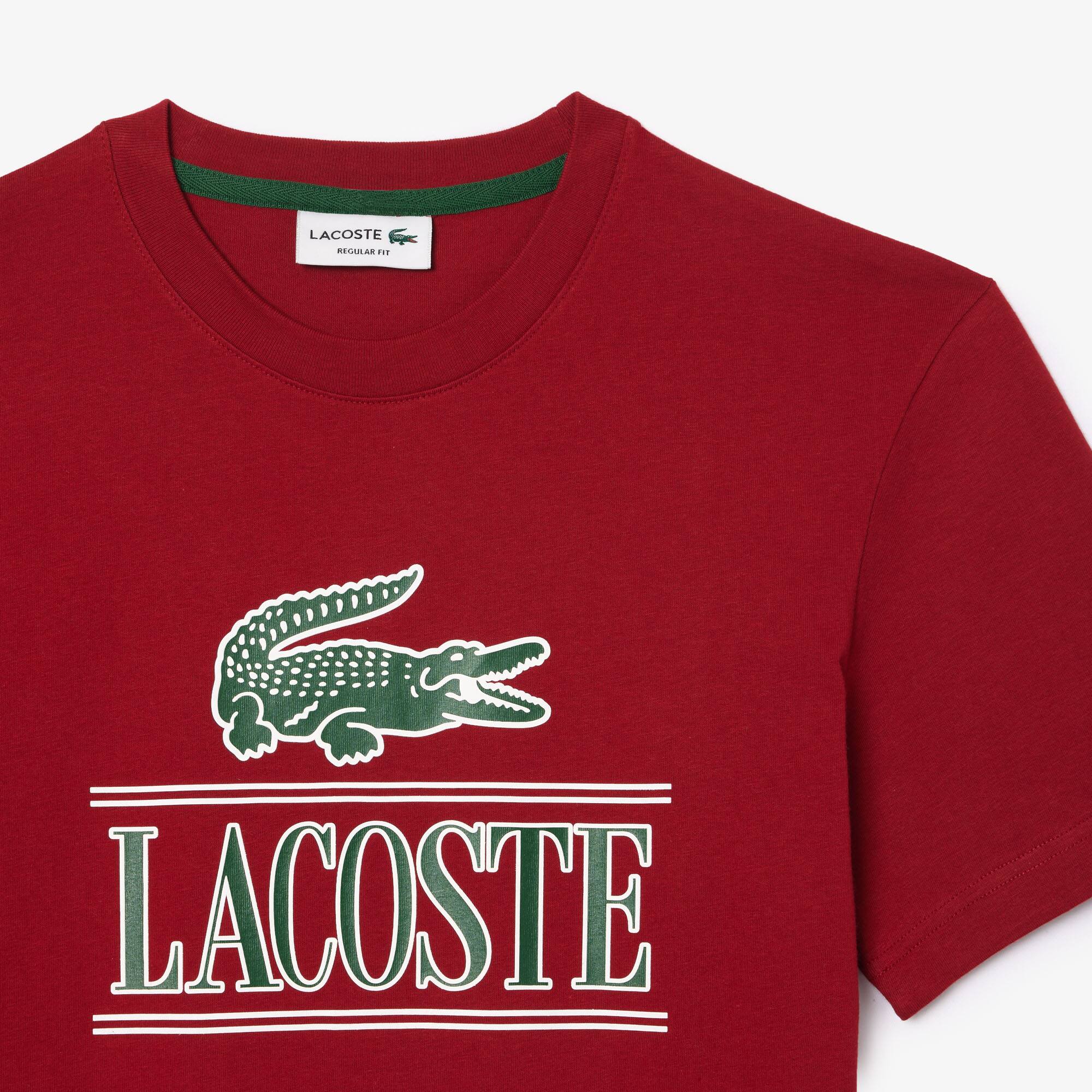 T-shirt regular fit en jersey épais de coton T-Shirts - Rouge - Lacoste - Unisex