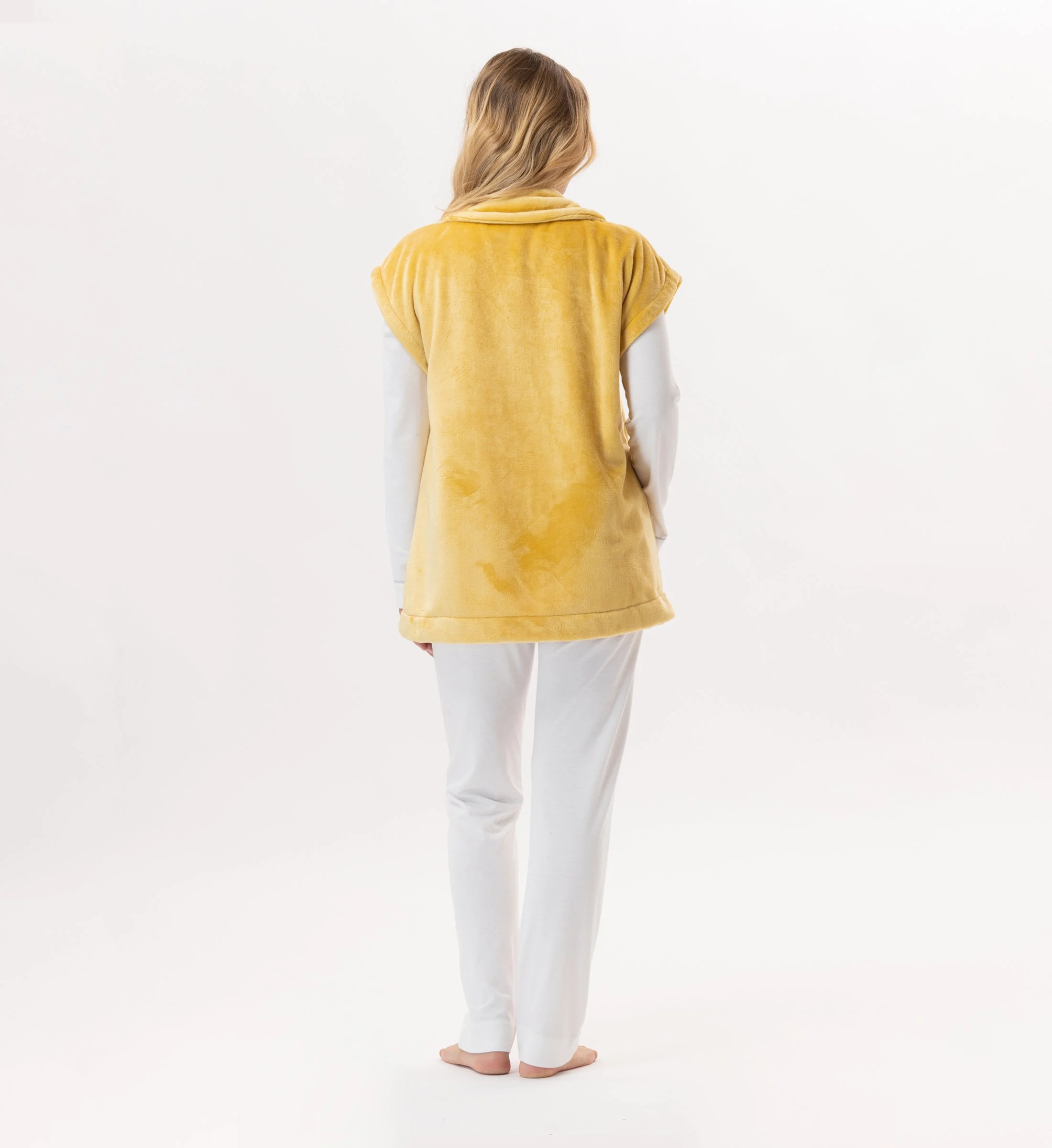 ESSENTIEL 876 - Veste en peluche flanelle | Jaune