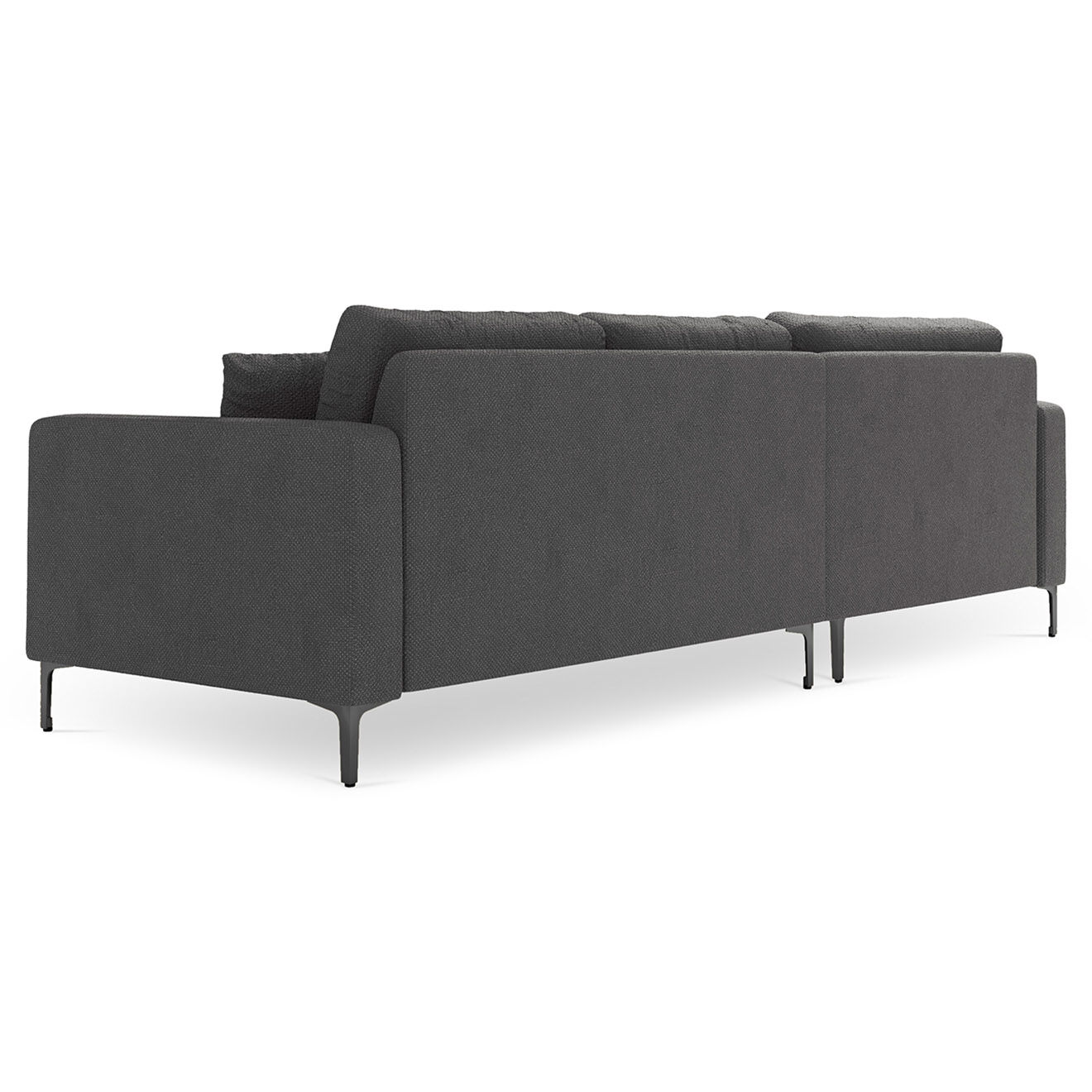 Mazzini Sofas Canapé d'angle Gauche Venus 4 Places gris foncé - 248x160x90 cm