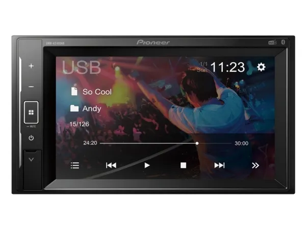 Pioneer DMH-A240DAB, Sort, 2 DIN, 200 W, Android, iOS, AAC, FLAC, MP3, WAV, WMA, BMP, JPEG