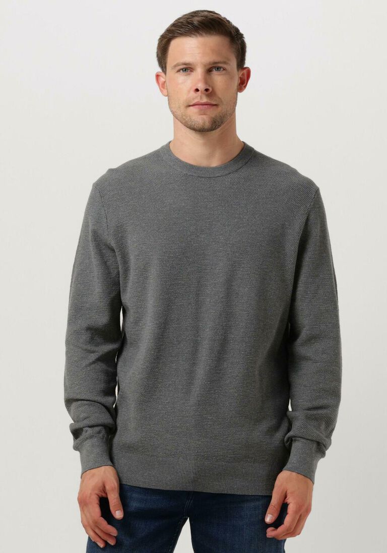PROFUOMO grijze profuomo trui pullover crew neck