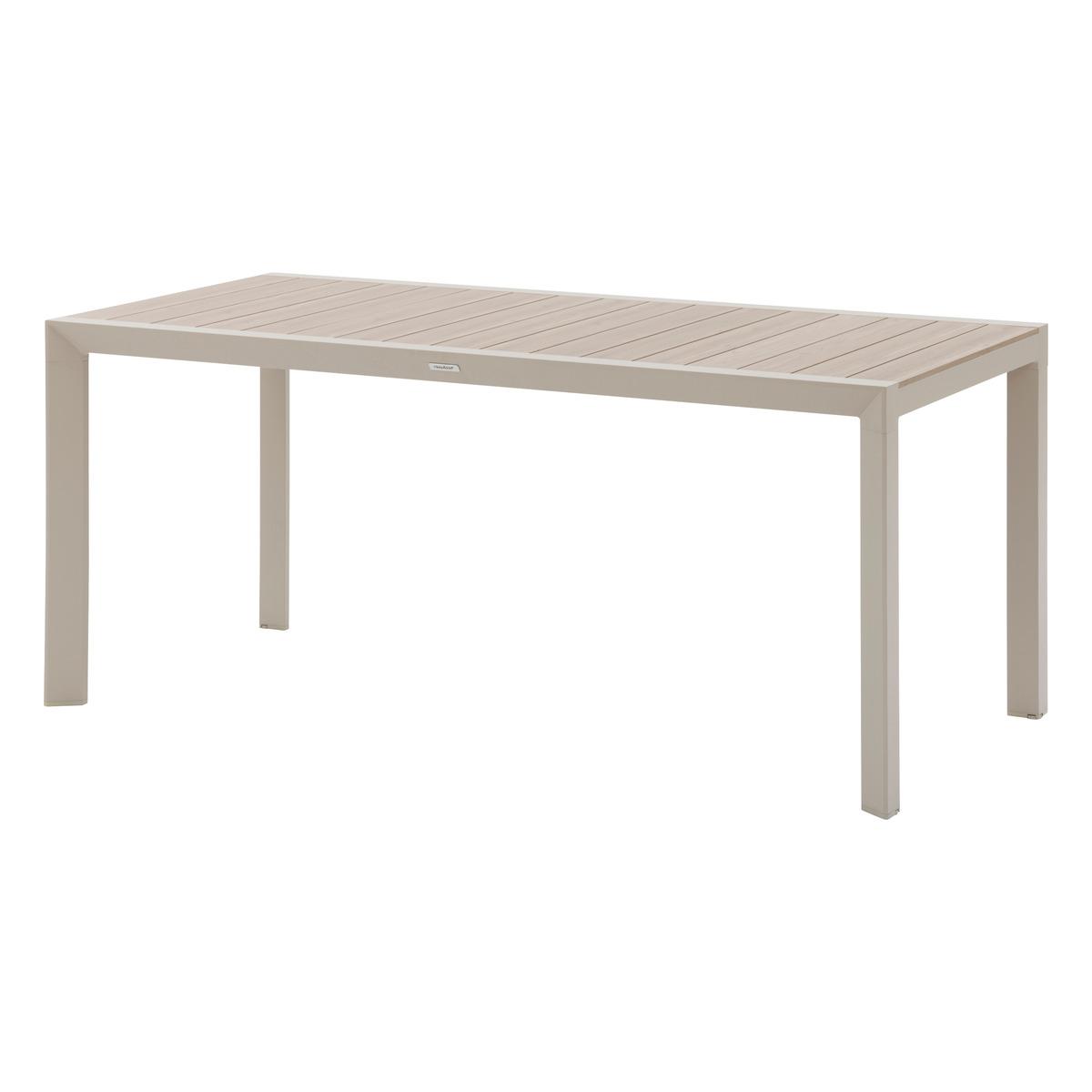 TABLE EVASION FIXE ALUMINIUM LIN ARGILE 6 PLACES