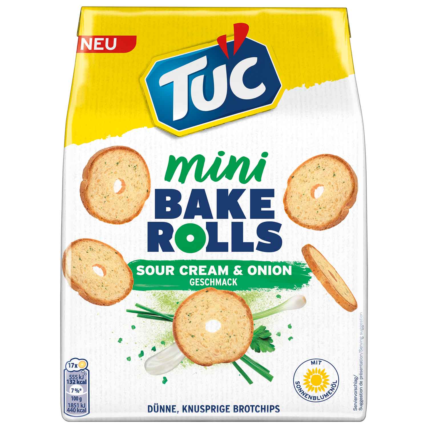 TUC Bake Rolls Mini Sour Cream & Onion 150g MHD:13.6.25