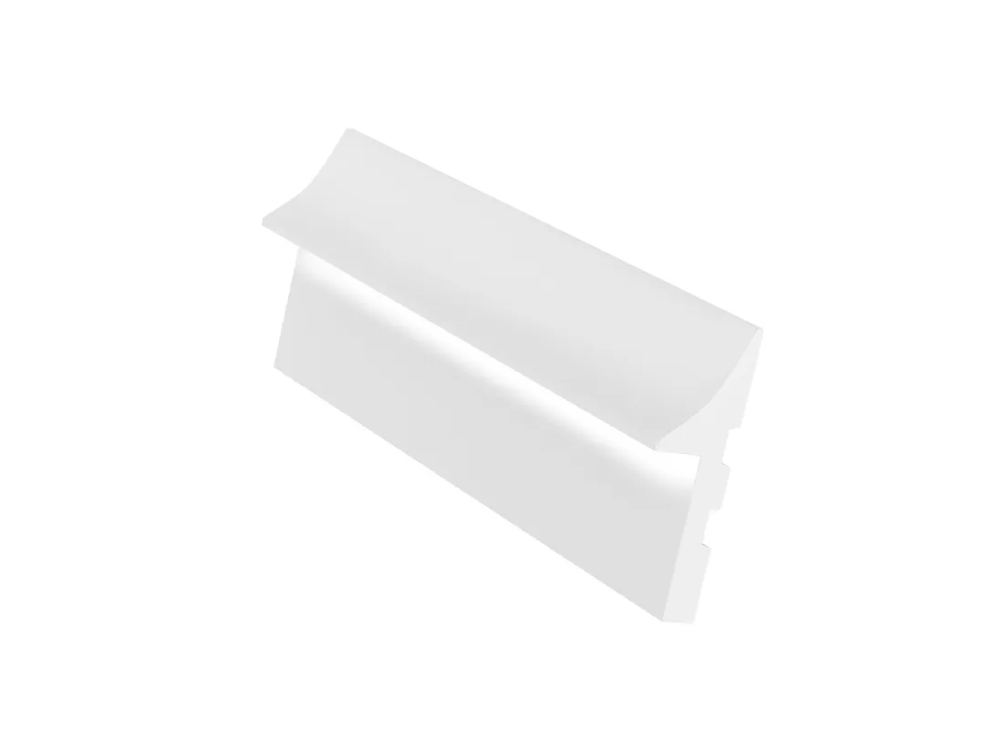 Lot de 3 plinthes en polystyrène L290 x l4.5 x H15 cm blanc - RADENO