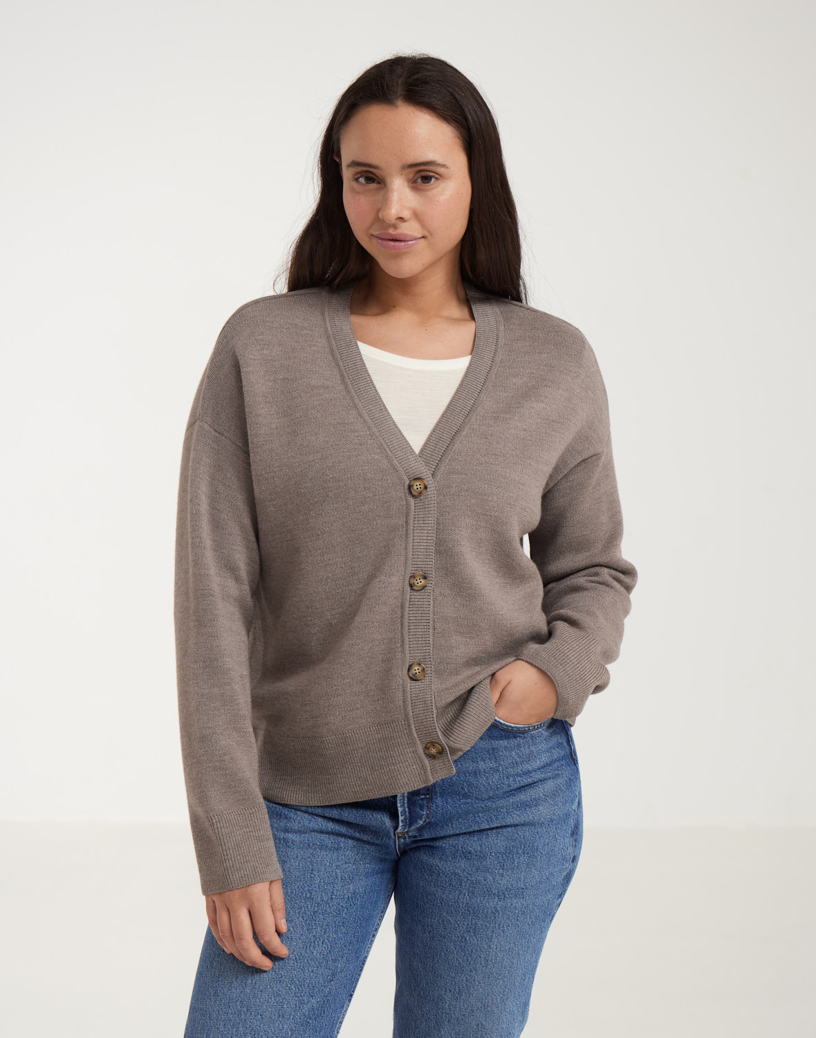 Korte cardigan van merinowol voor dames - Gratis Verzen
