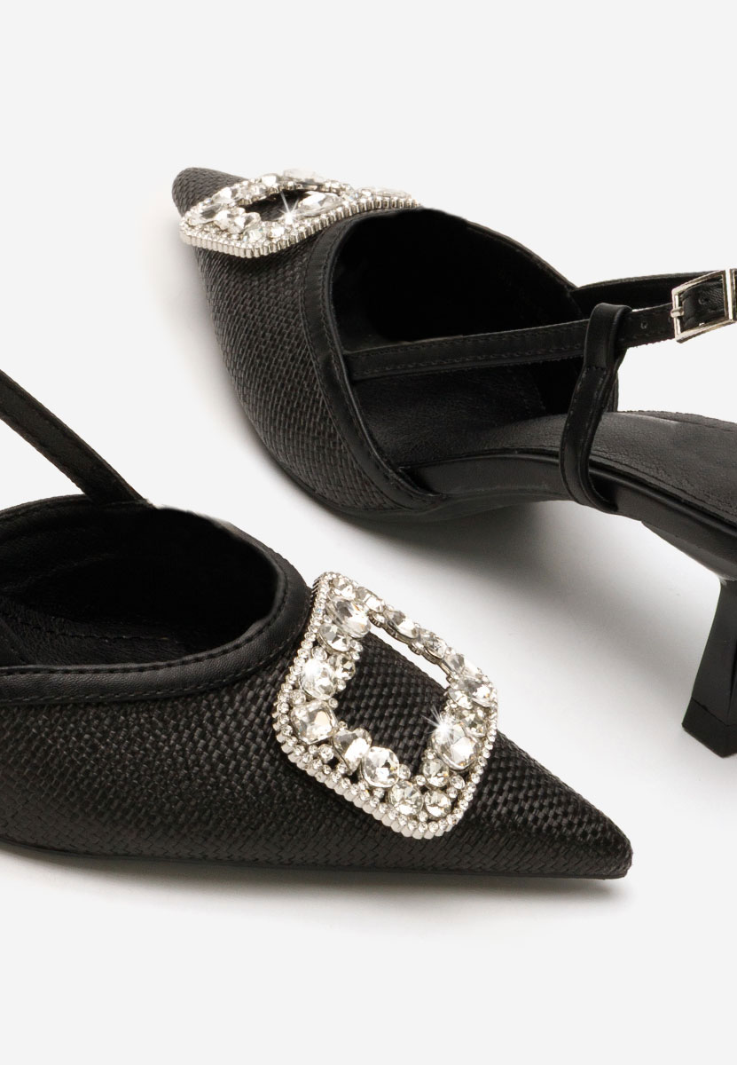 Chaussures slingback noirs Kristenys