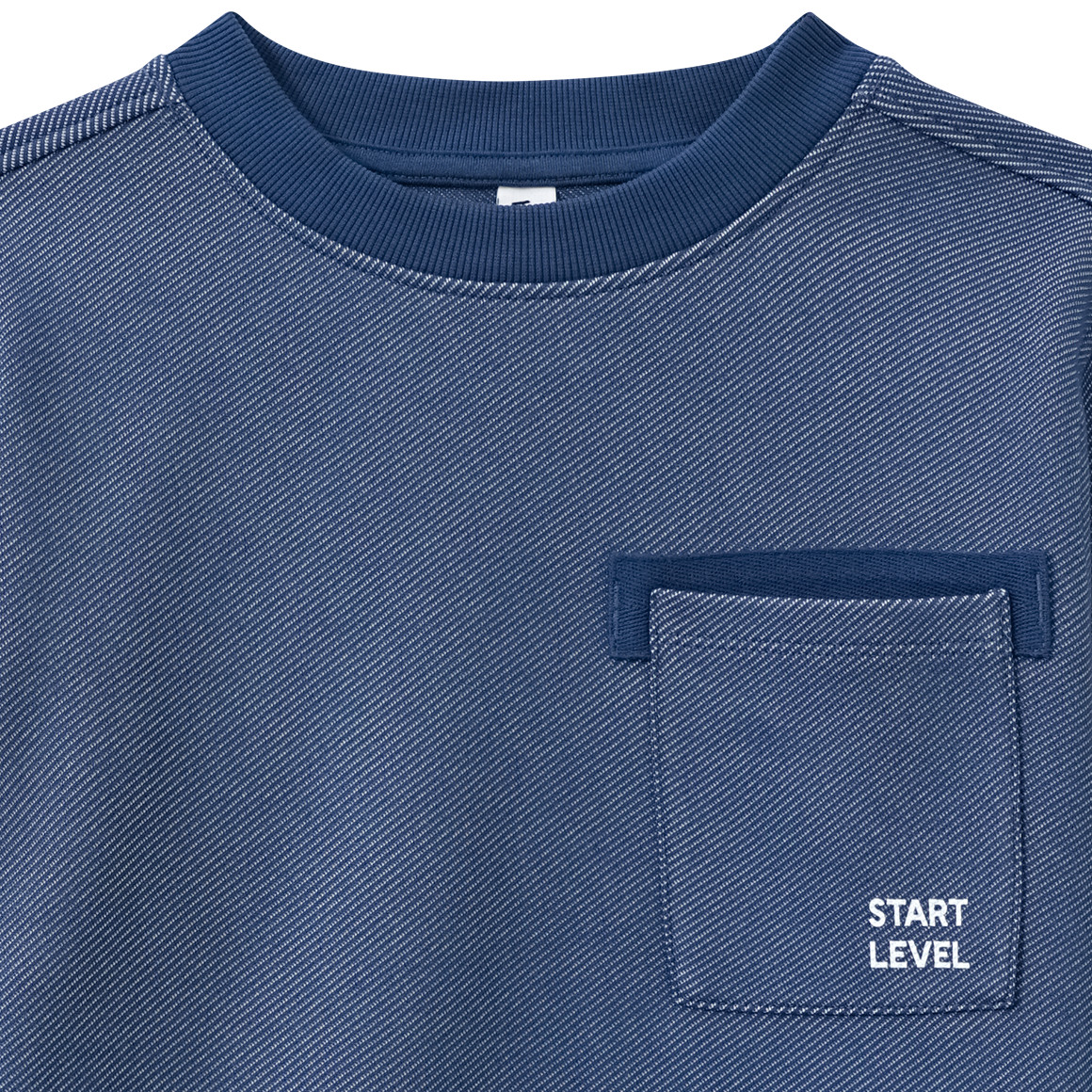Yigga Jungen Sweatshirt mit feinen Streifen dunkelblau / weiss