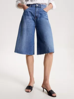 Bermuda jeans de cintura alta