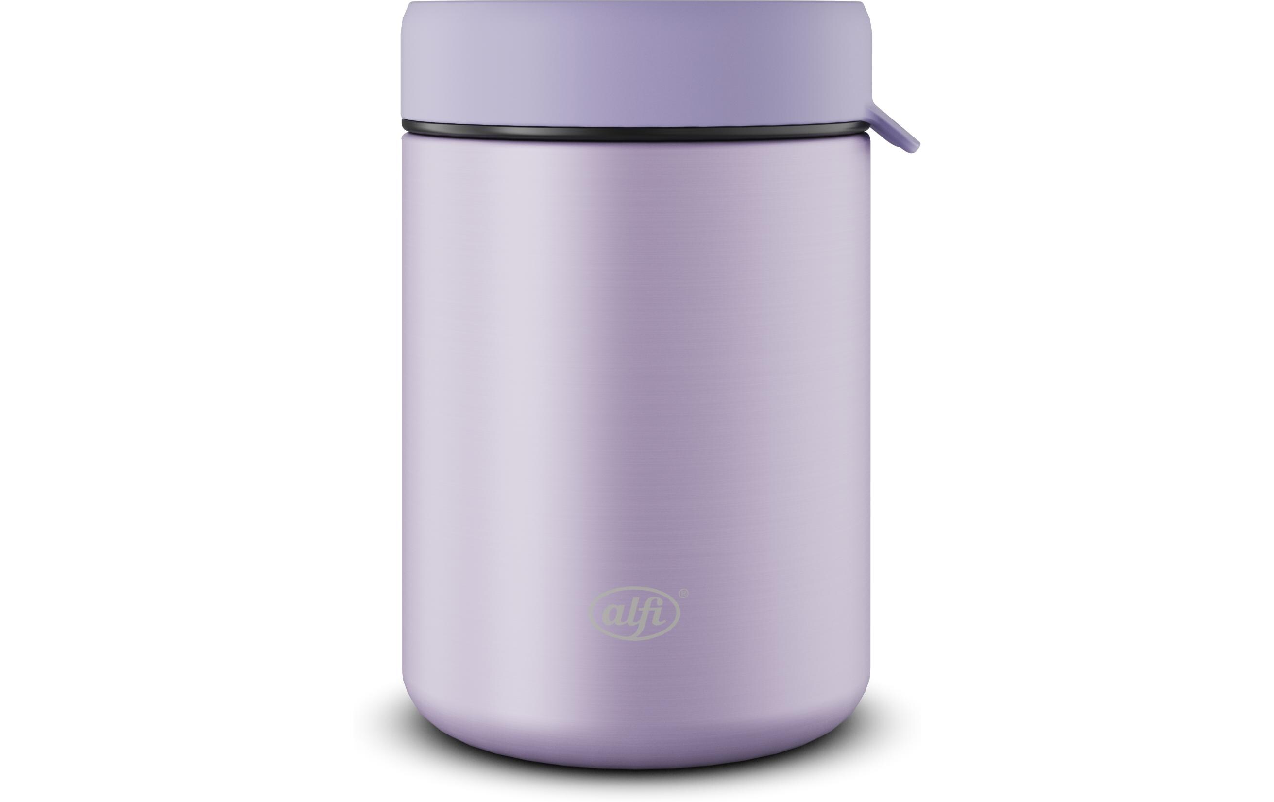 Thermo-Foodbehälter 0.35 l, LavendelOutdoor-Behälter aus Edelstahl mit Göffel