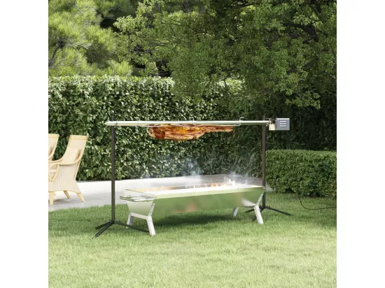 Barbecue automatique et moteur acier inoxydable 150x46,5x82,5cm