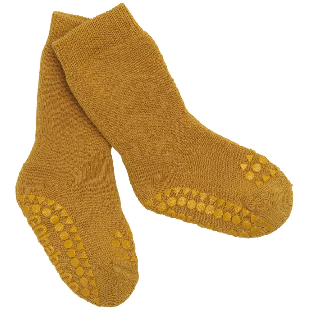 Køb Gobabygo Mustard Non-slip Strømper