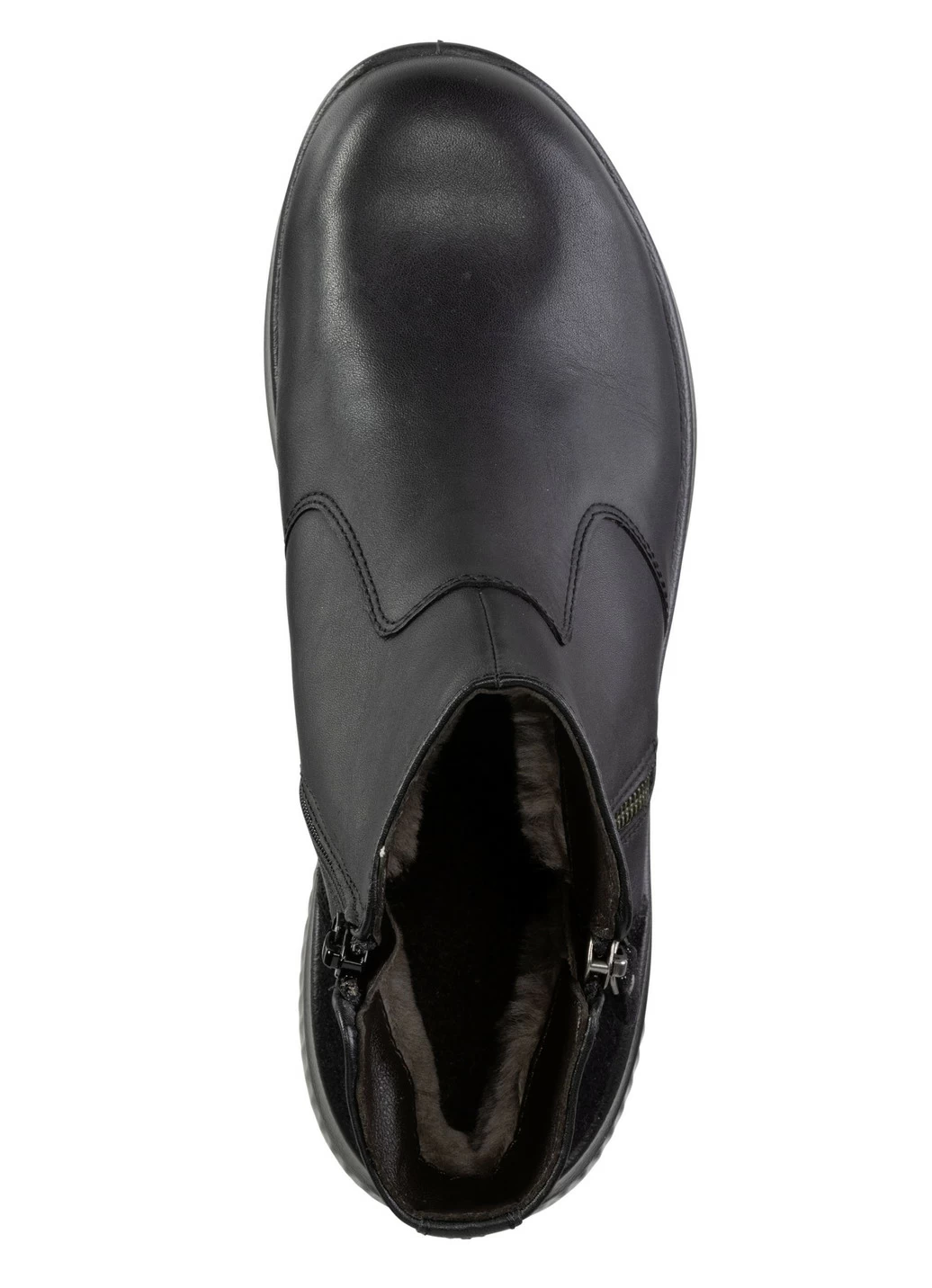 Bootie mit glänzend geprägtem Fersenbesatz