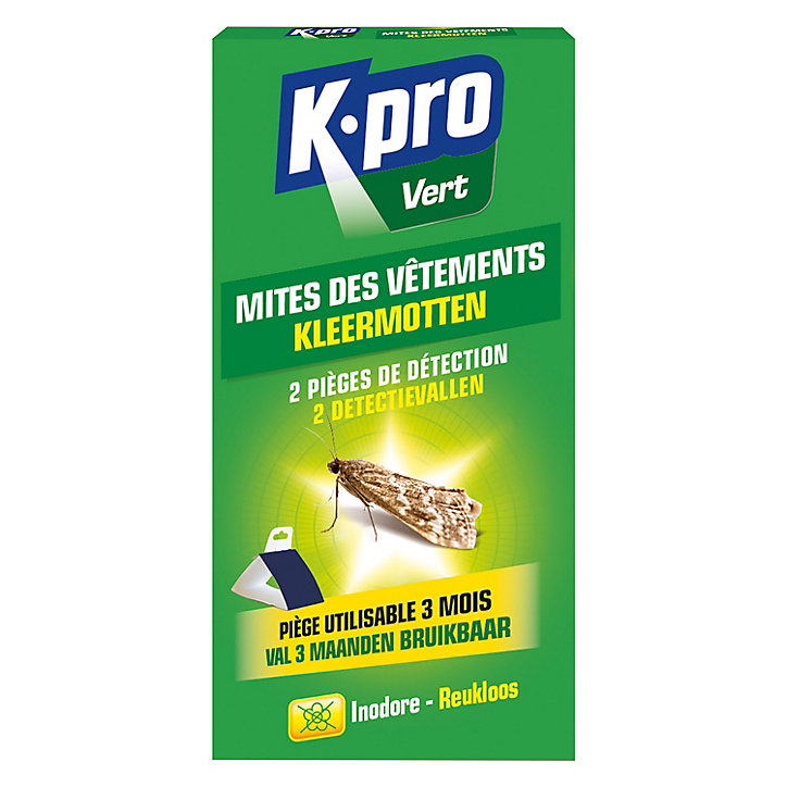 Pièges à mites pour vêtement Kapo vert (x 2)