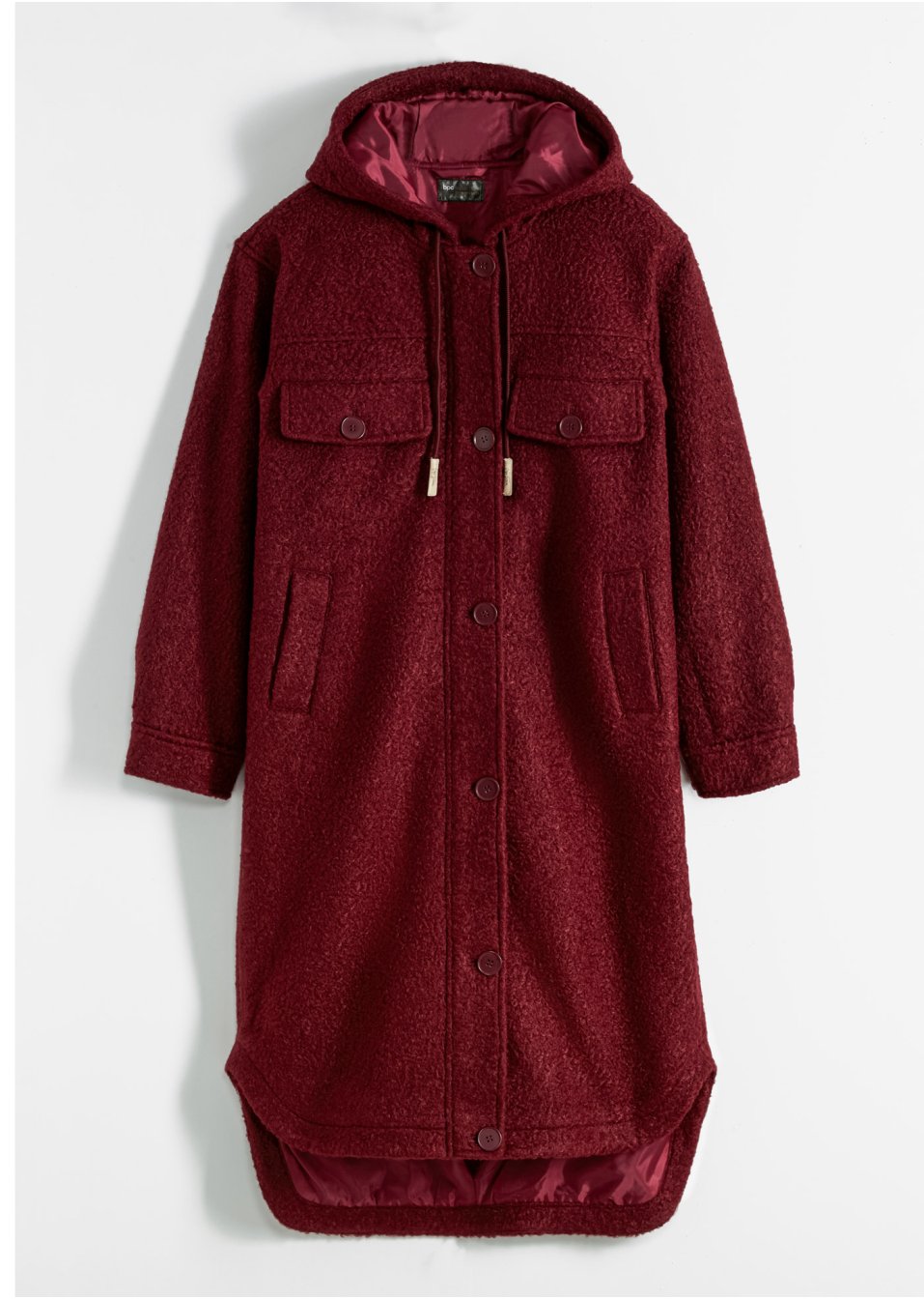 Manteau imitation laine avec poches